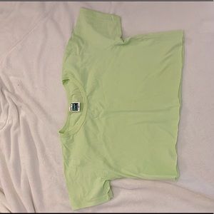Pastel green thrifted crop top, size small.